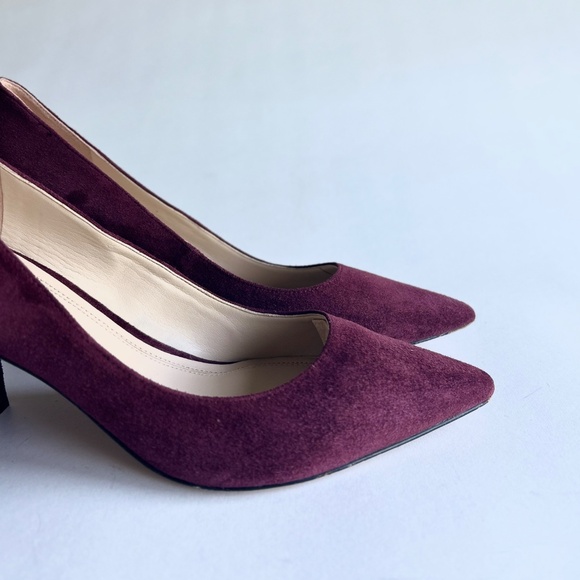 Marc Fisher Burgundy Suede Genuine Leather Point Toe Pumps size 7.5 - Picture 4 of 15